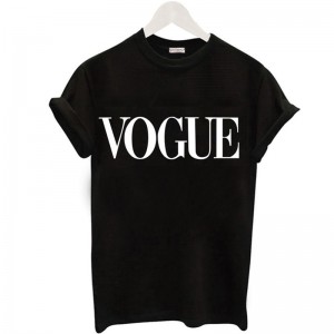 Fashion VOGUE Printed T-shirt Woman Tee Tops